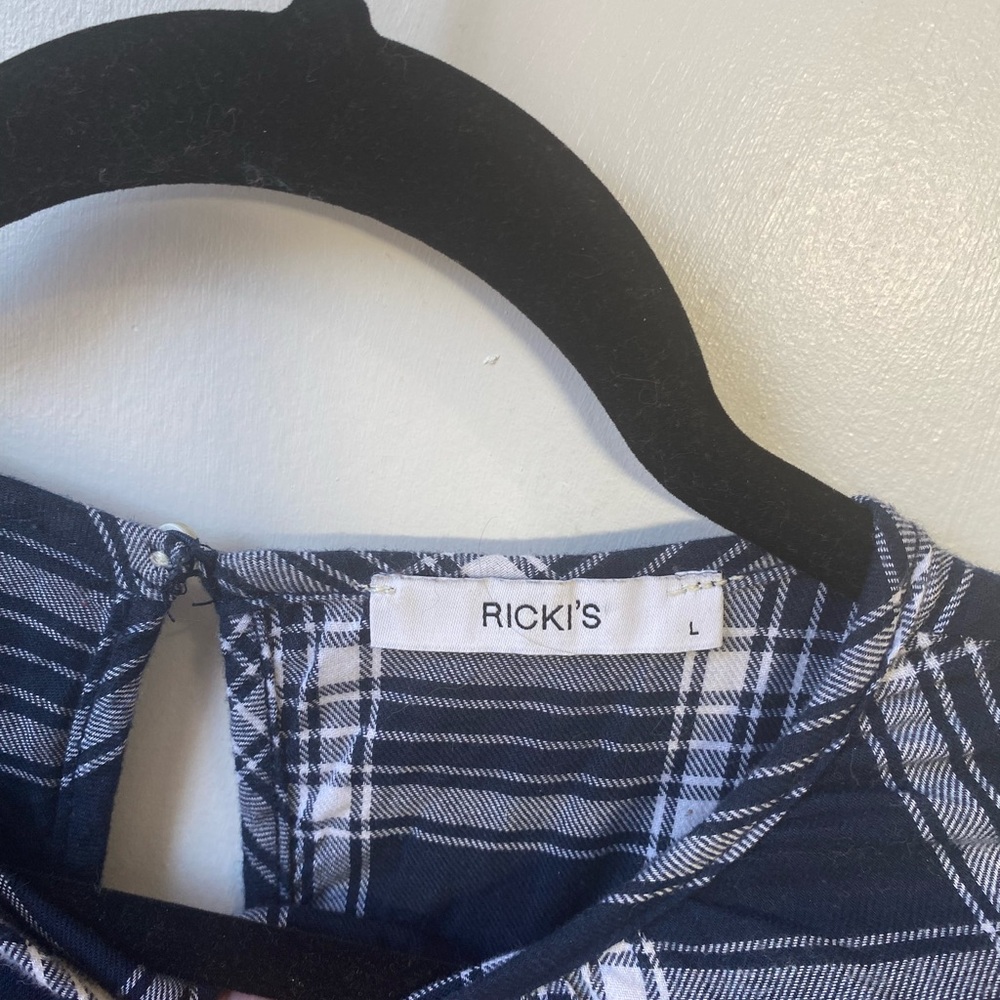 Ricki’s Navy and White Light Flannel Blouse - Picture 3 of 6